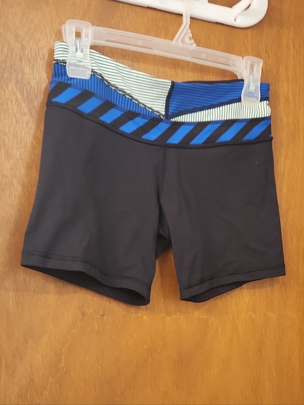 Lululemon Athletic Shorts With Blue Fold Over Waist Band